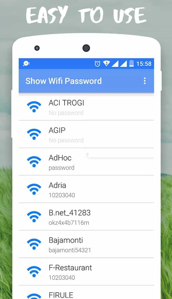 Melihat password WiFi memakai Show WiFi Password