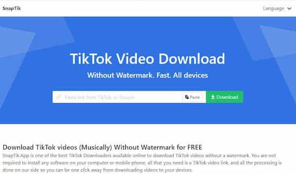 Download Video TikTok tanpa Watermark Menggunakan Snaptik