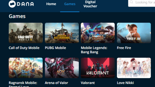 Daftar Game & Harga Top Up di DANA ID Games