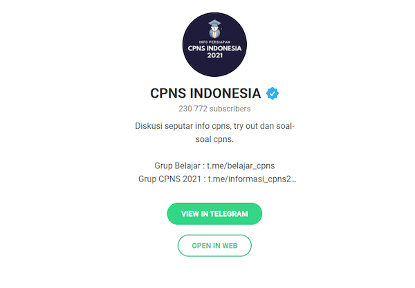 Daftar Link Grup CPNS di Telegram