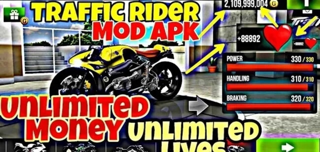 download traffic rider mod apk revdl