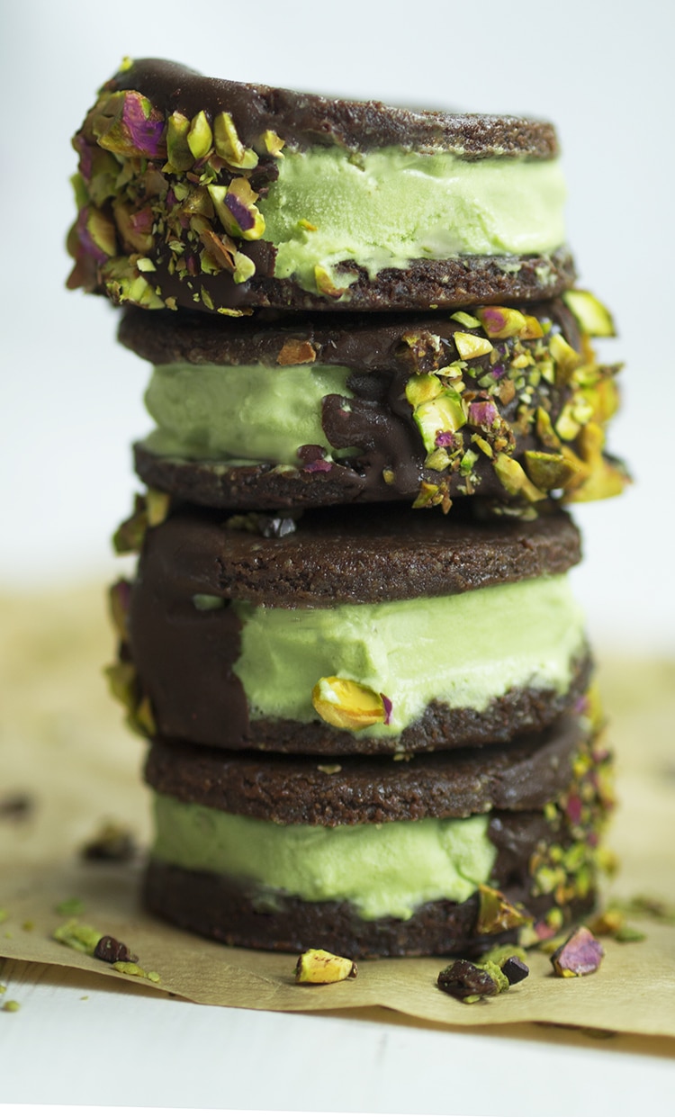 Green Tea and Chocolate Ice Cream Cookies