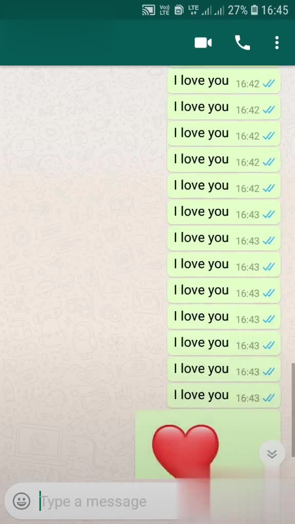 Cara Membuat Scrolling Text WhatsApp i Love You