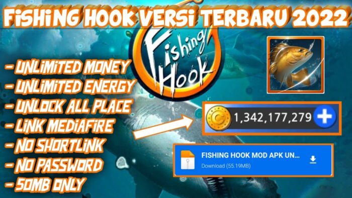 450 Collections Mod Apk Game Fishing Hook  HD