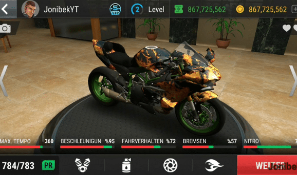 Gameplay Racing Fever Moto Mod Apk