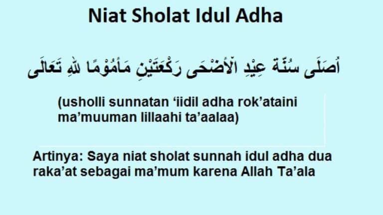 Bacaan Niat Sholat Idul Adha Arab Serta Tata Caranya (Lengkap)