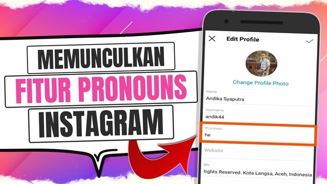 Cara Menambahkan Pronouns di IG (Instagram) HP Android