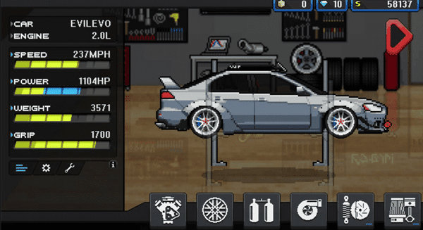 Cara menginstall Pixel Car Racer Mod Apk