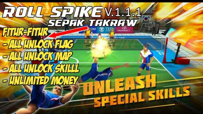 Download Roll Spike Sepak Takraw Mod Apk