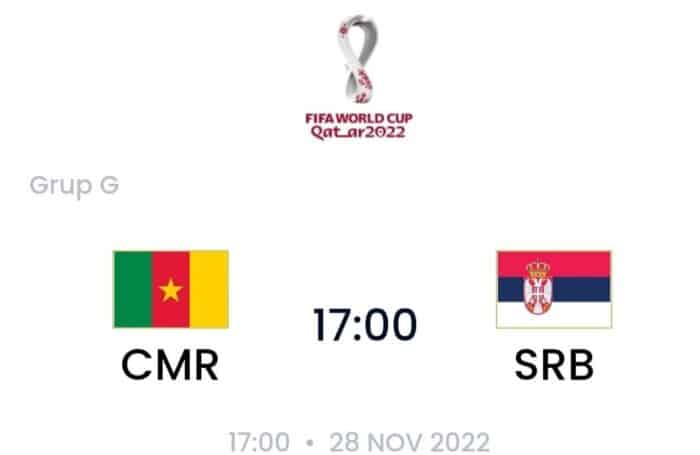 Prediksi Kamerun VS Serbia Live Streaming