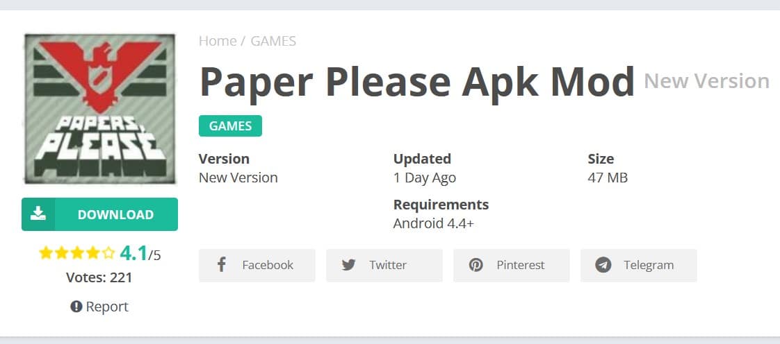 Paper Please Mod Apk