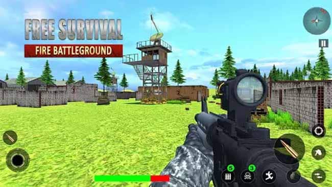 Unduh FPS Fire Battleground Survival Mod Apk (Unlimited Money)